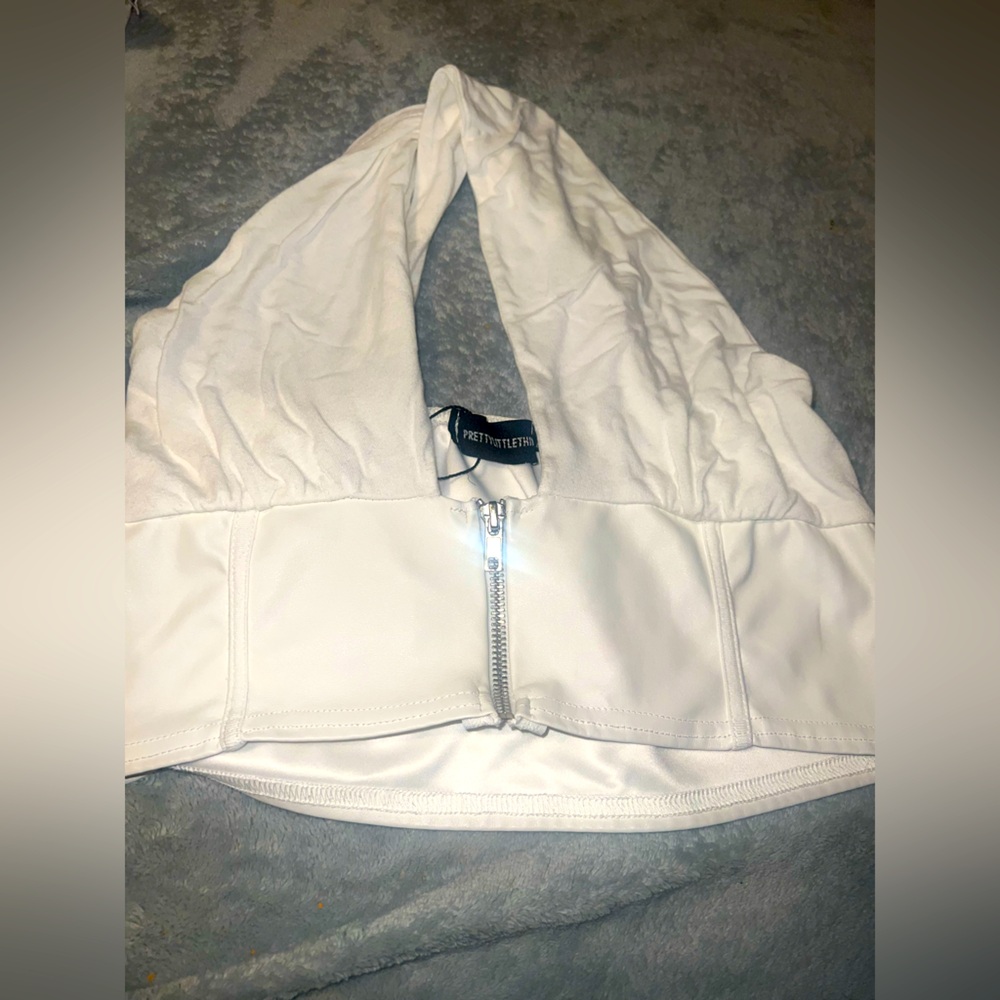 White halter top